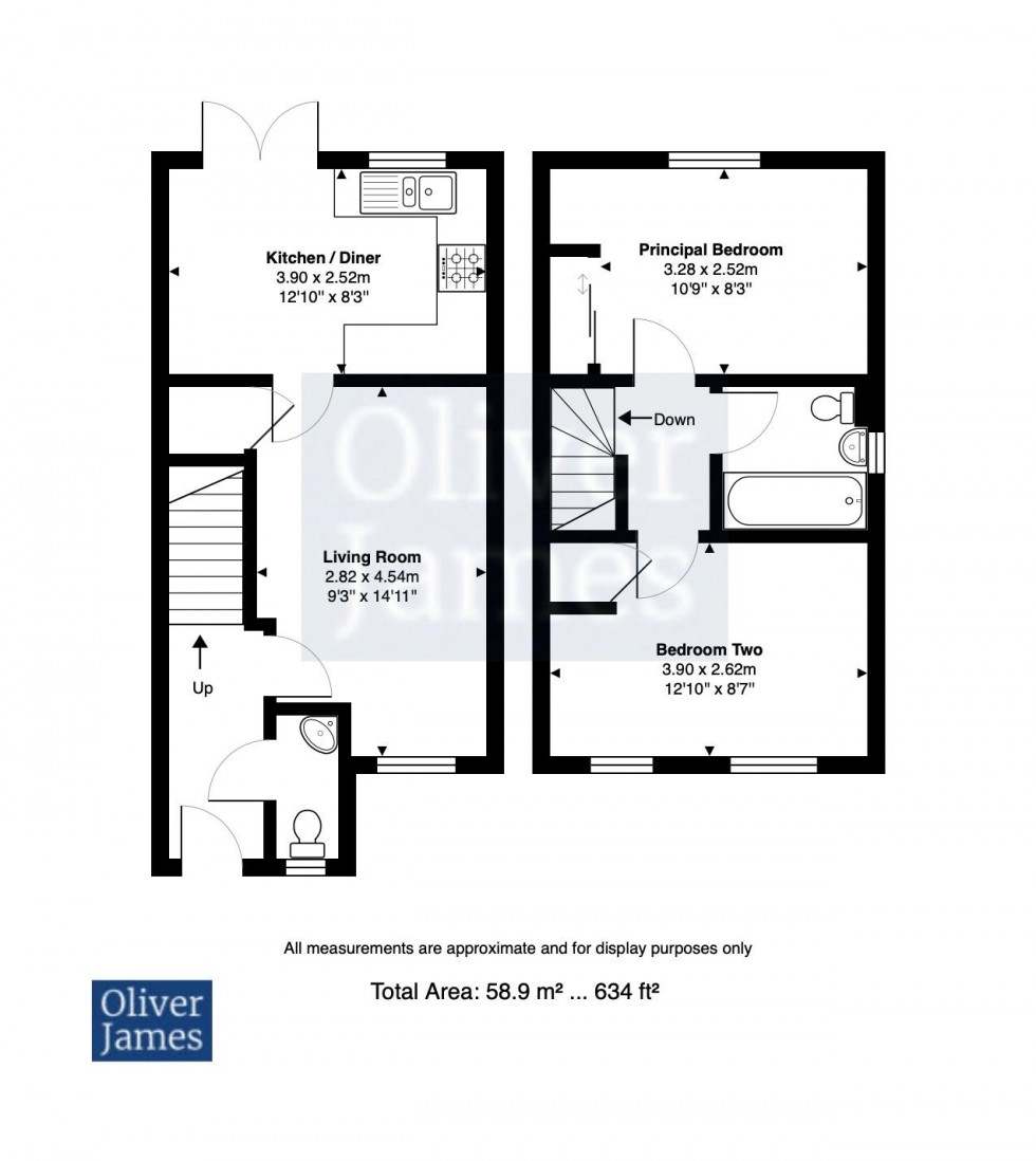 Floorplan for Bloomfield Drive, Hinchingbrooke park, Huntingdon