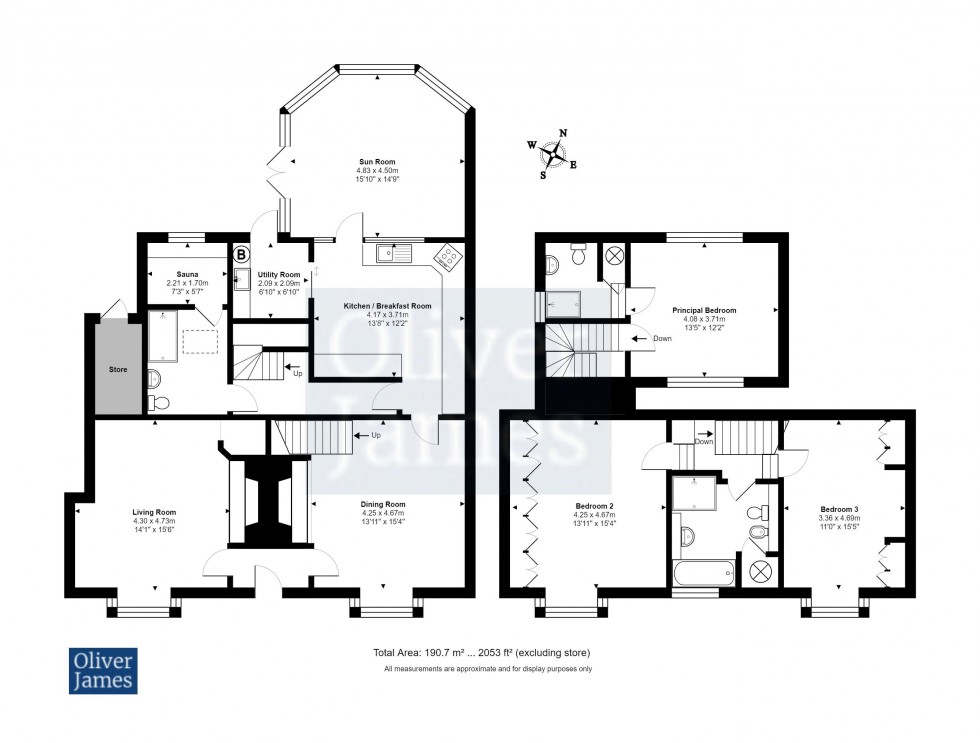 Floorplan for Church Lane, Hartford, Huntingdon.