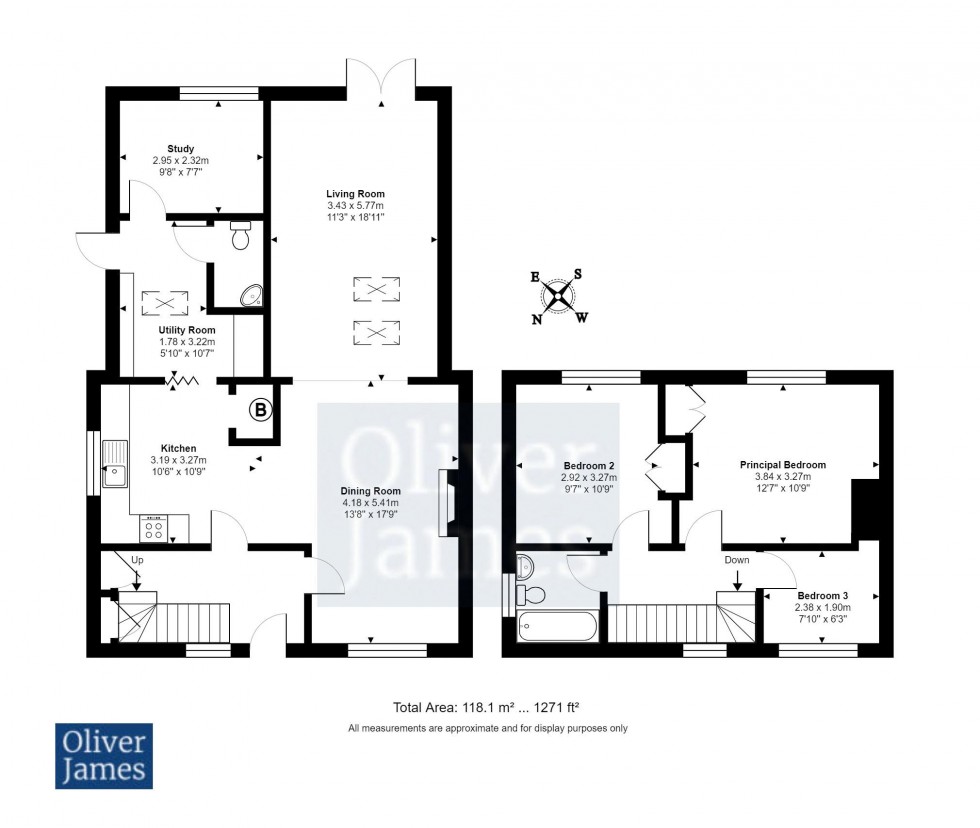 Floorplan for Lancaster Way, Godmanchester, Cambridgeshire.