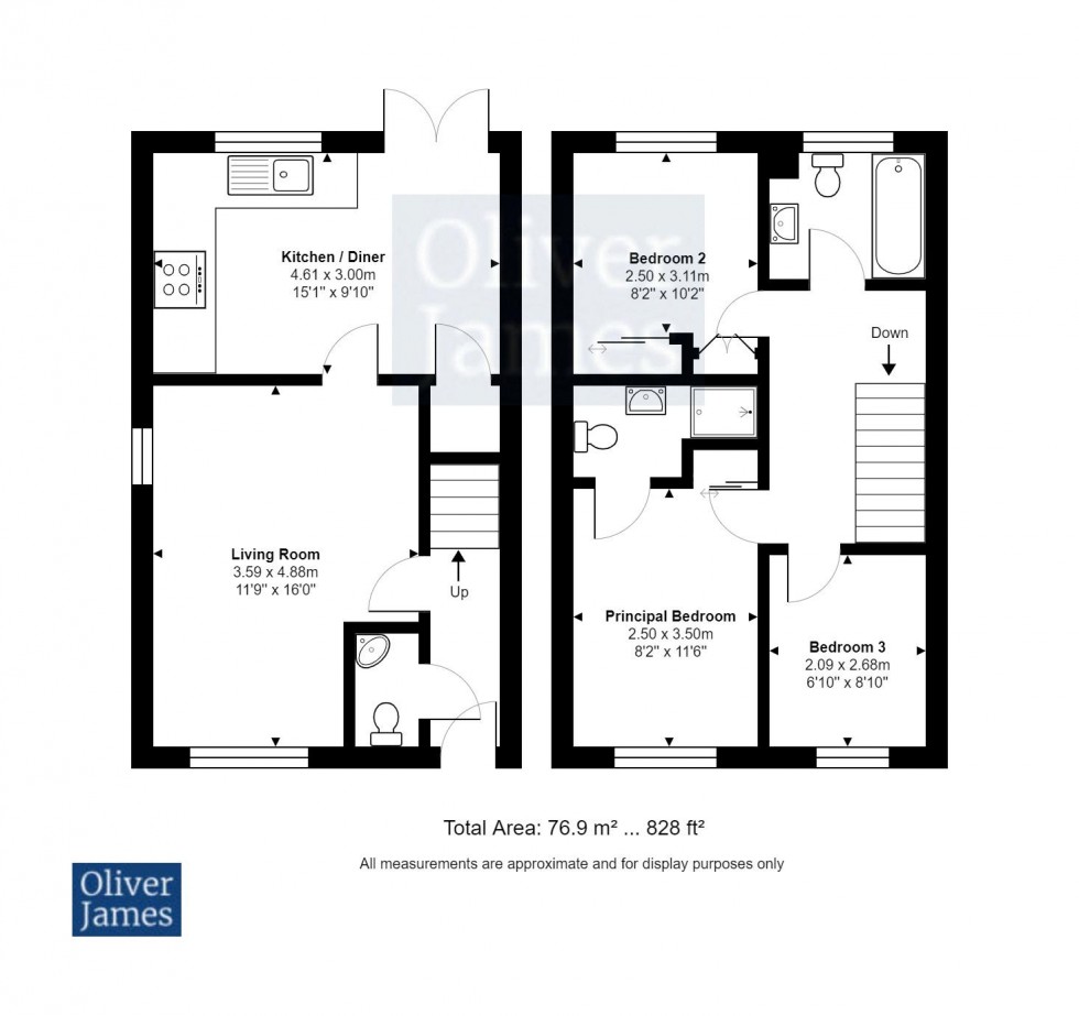 Floorplan for Tanner Drive, Godmanchester, Cambridgeshire