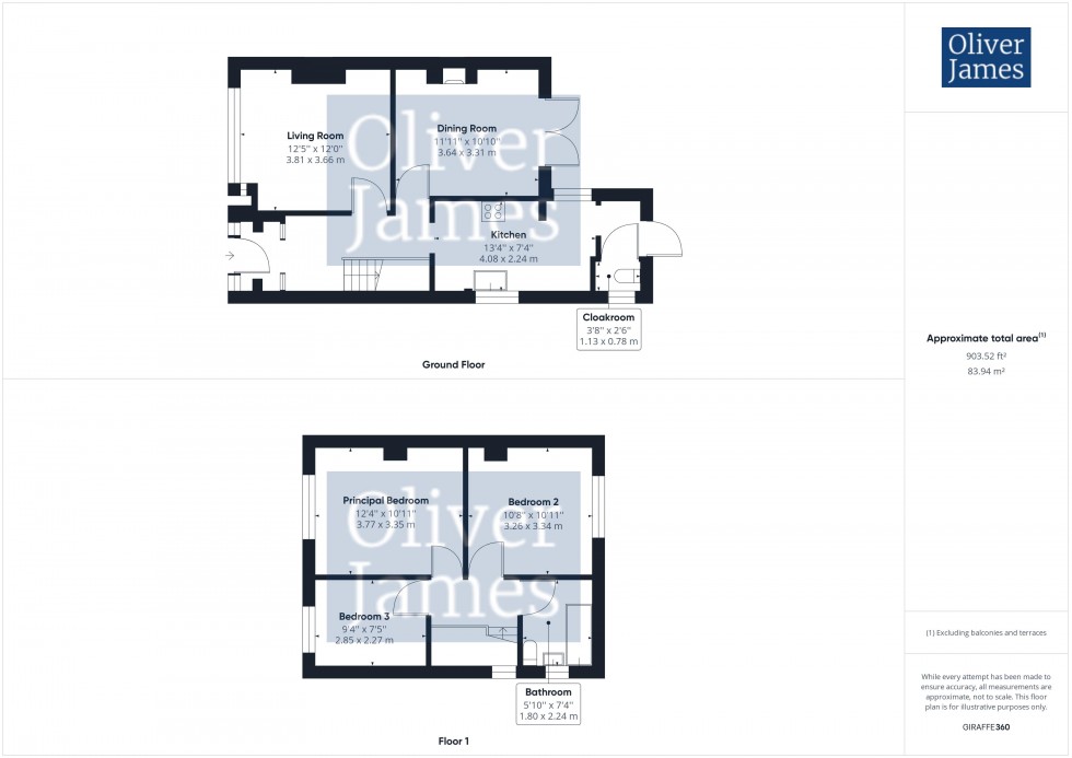 Floorplan for Olivia Road, Brampton, Cambridgeshire.