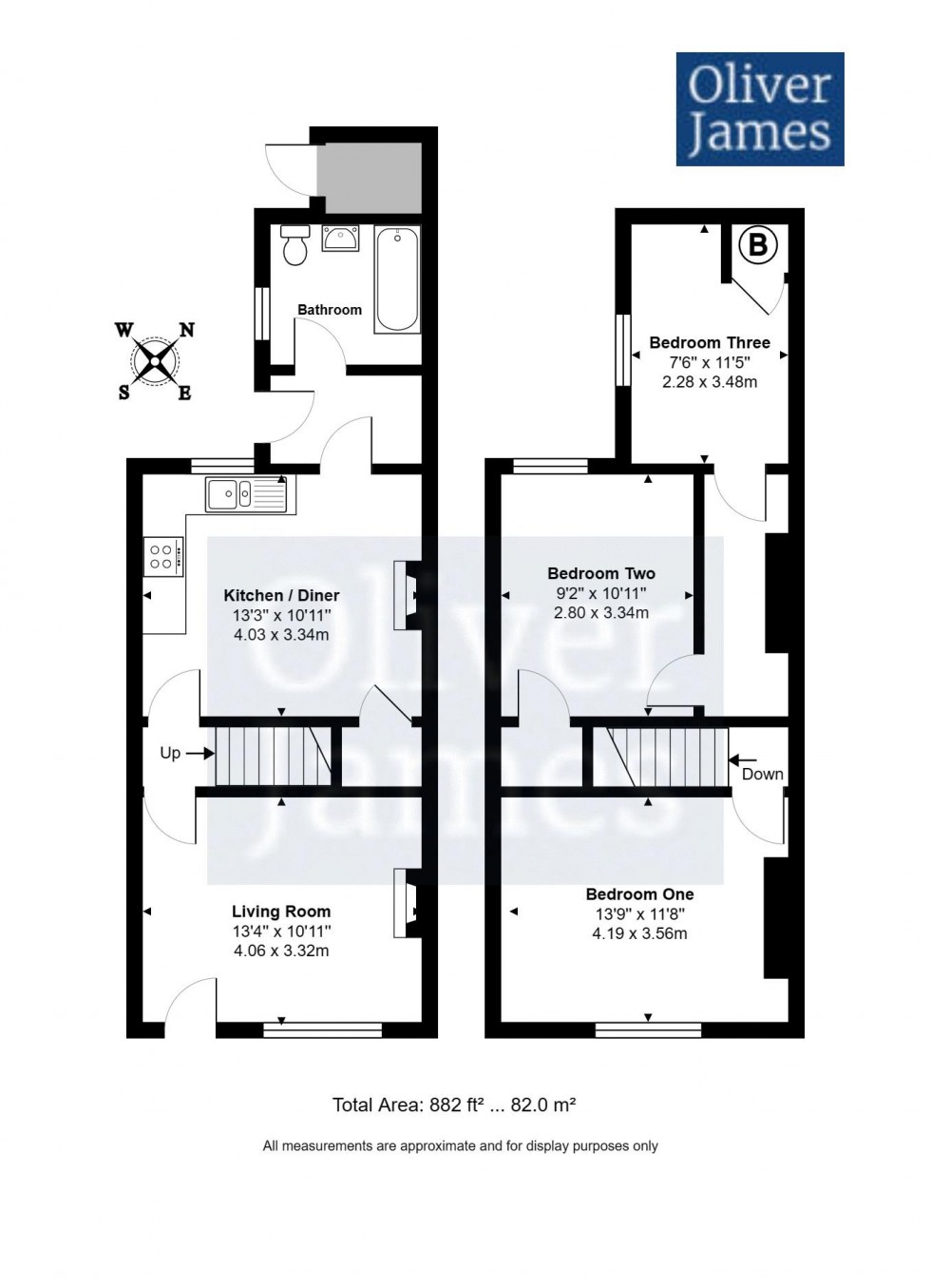 Floorplan for Ouse Walk, Huntingdon