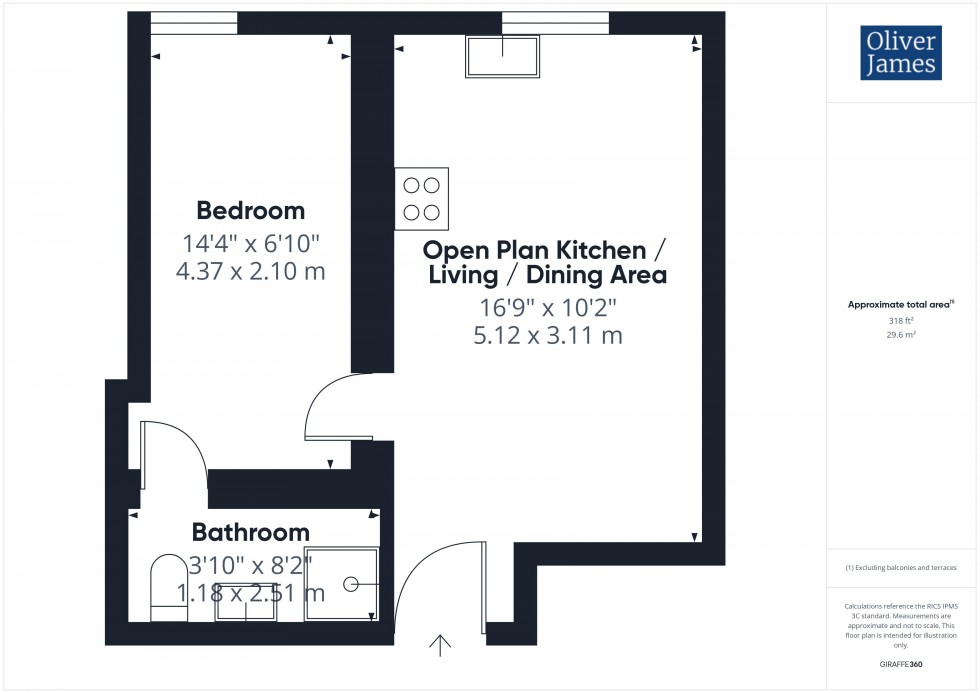 Floorplan for College House, Huntingdon