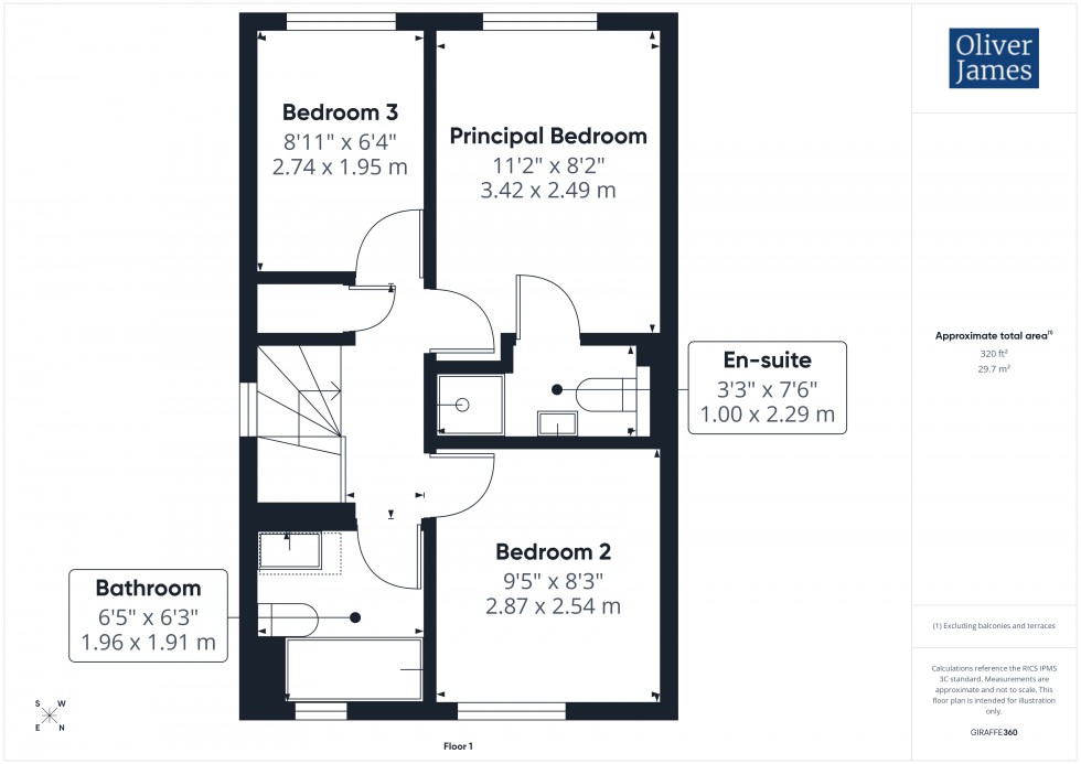 Floorplan for Sparrowhawk Way, Hartford, PE29