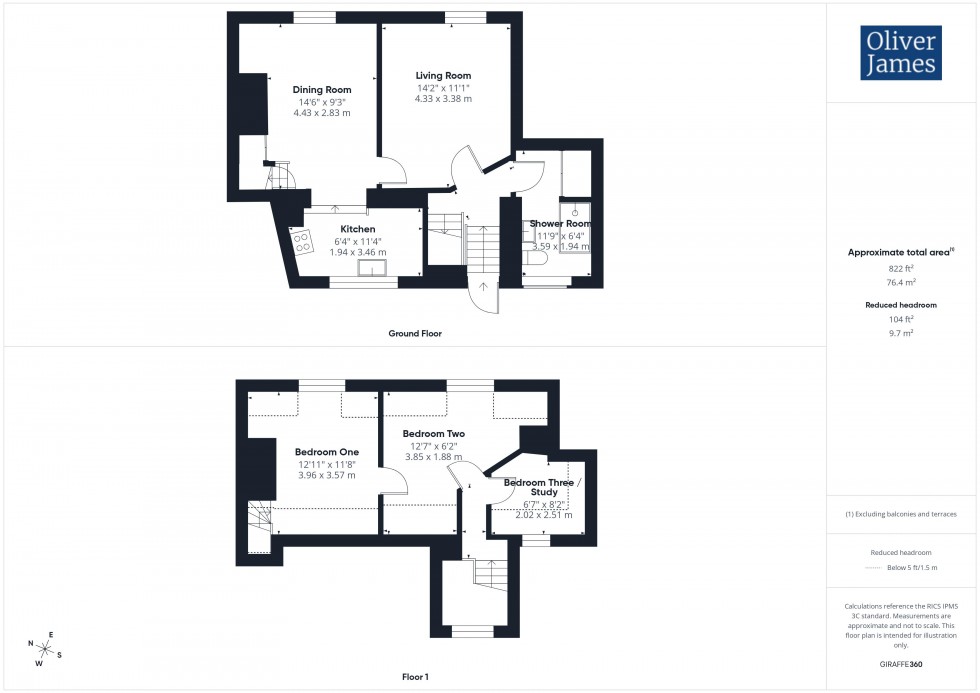 Floorplan for Ferrars Road, Huntingdon