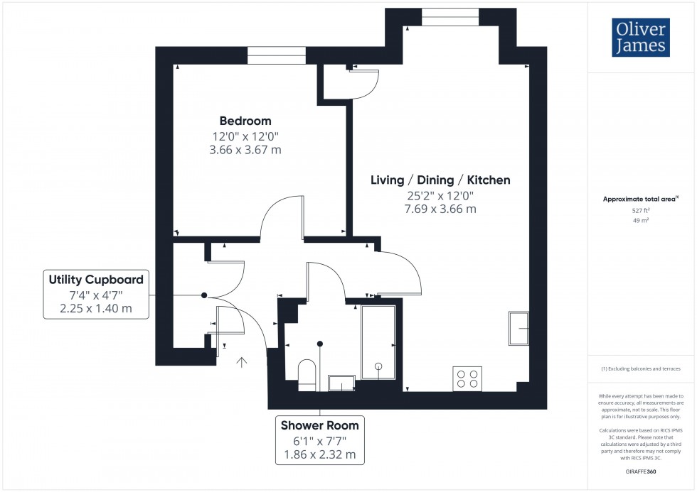 Floorplan for Park Square, Brookside, Huntingdon