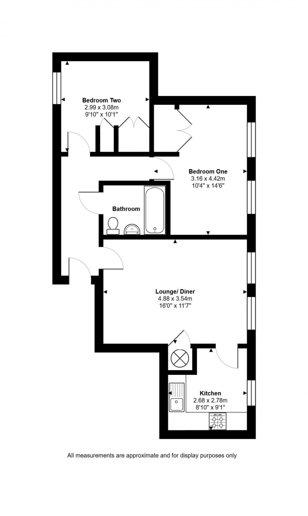Floorplan for Priory Gardens, Ambury Road South, Huntingdon