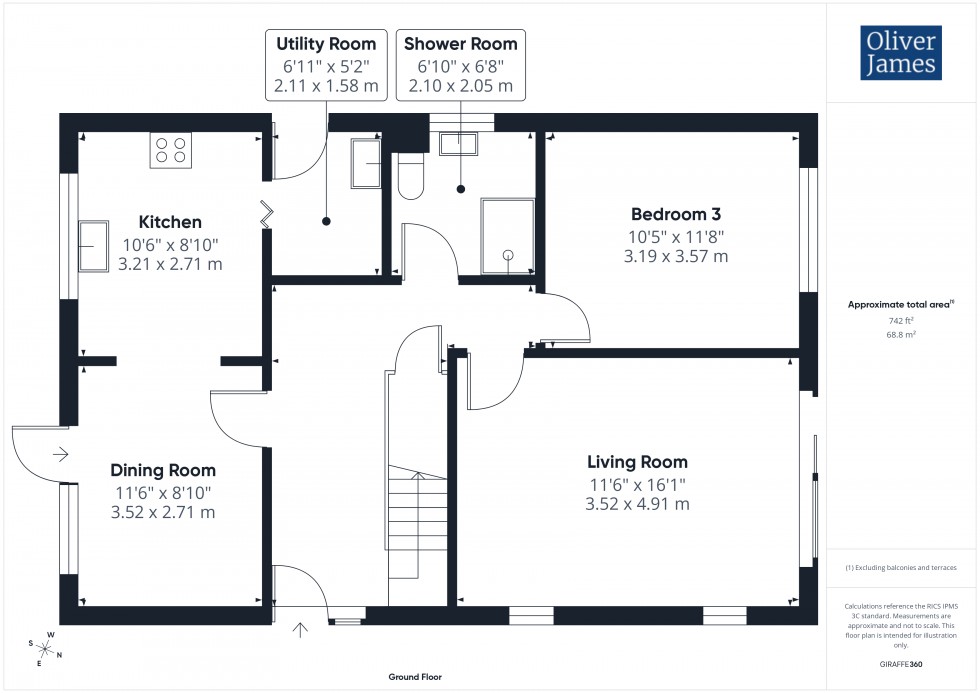 Floorplan for Hartford Road, Huntingdon, PE29