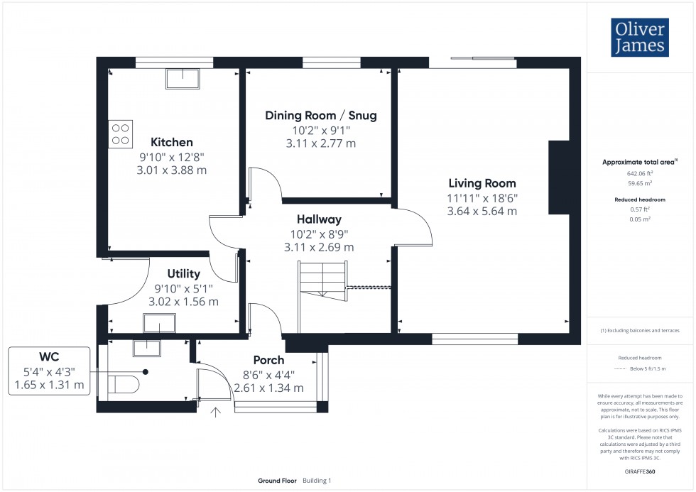 Floorplan for Owl Way, Hartford, PE29