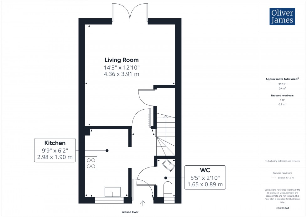 Floorplan for Parker Crescent, Sawtry, PE28