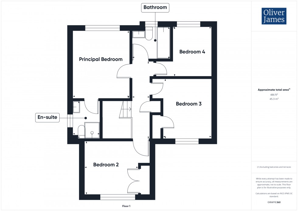 Floorplan for Sparrowhawk Way, Hartford, PE29