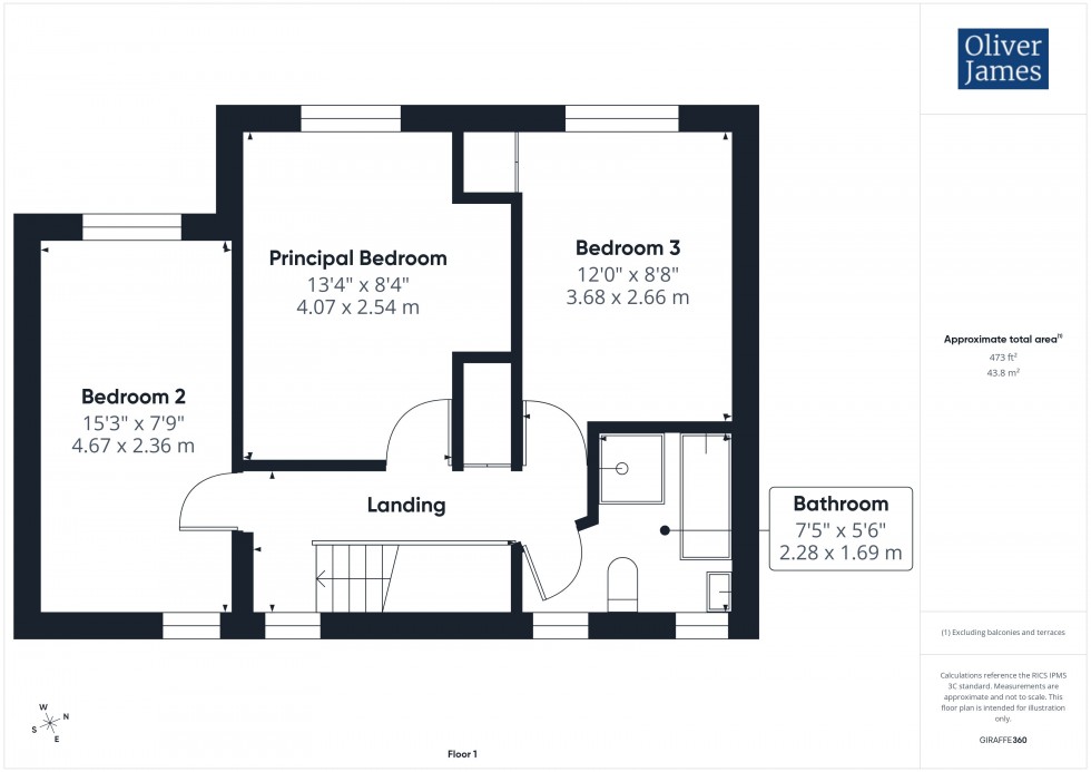 Floorplan for Sycamore Drive, Huntingdon, PE29