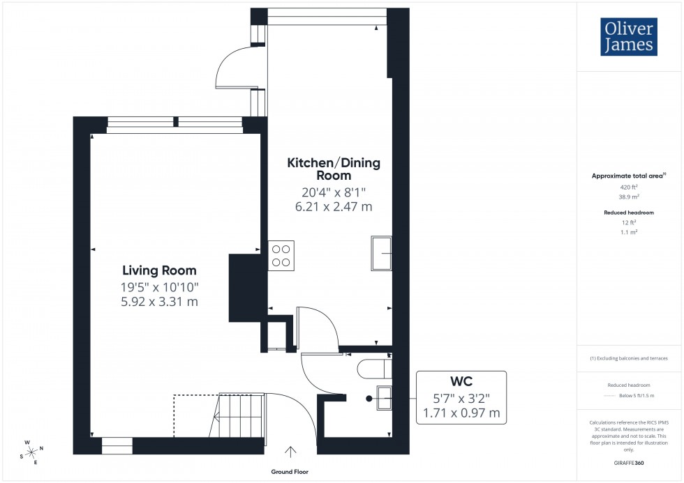 Floorplan for Sycamore Drive, Huntingdon, PE29