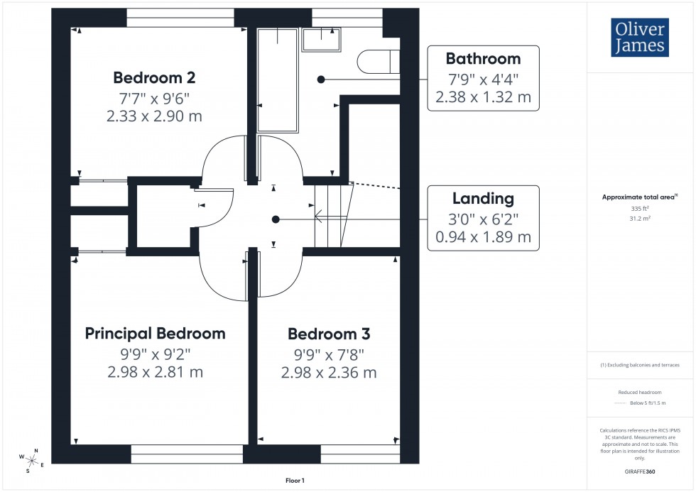 Floorplan for Macbeth Close, Huntingdon, PE29