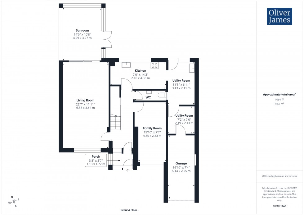 Floorplan for Vicarage Close, Holme, PE7