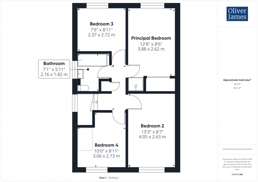 Floorplan for Gloucester Road, Sawtry, PE28