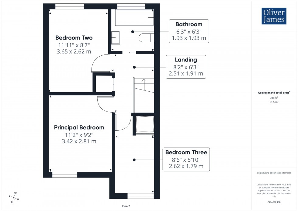 Floorplan for Marlborough Close, St. Ives, PE27