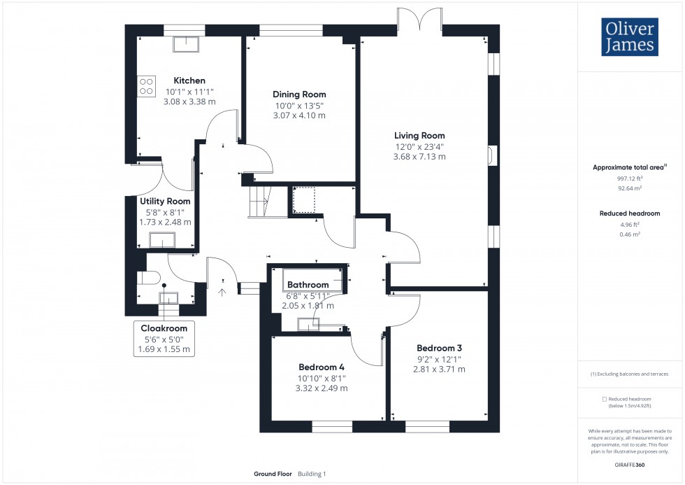 Floorplan for Ash Close, Warboys, PE28