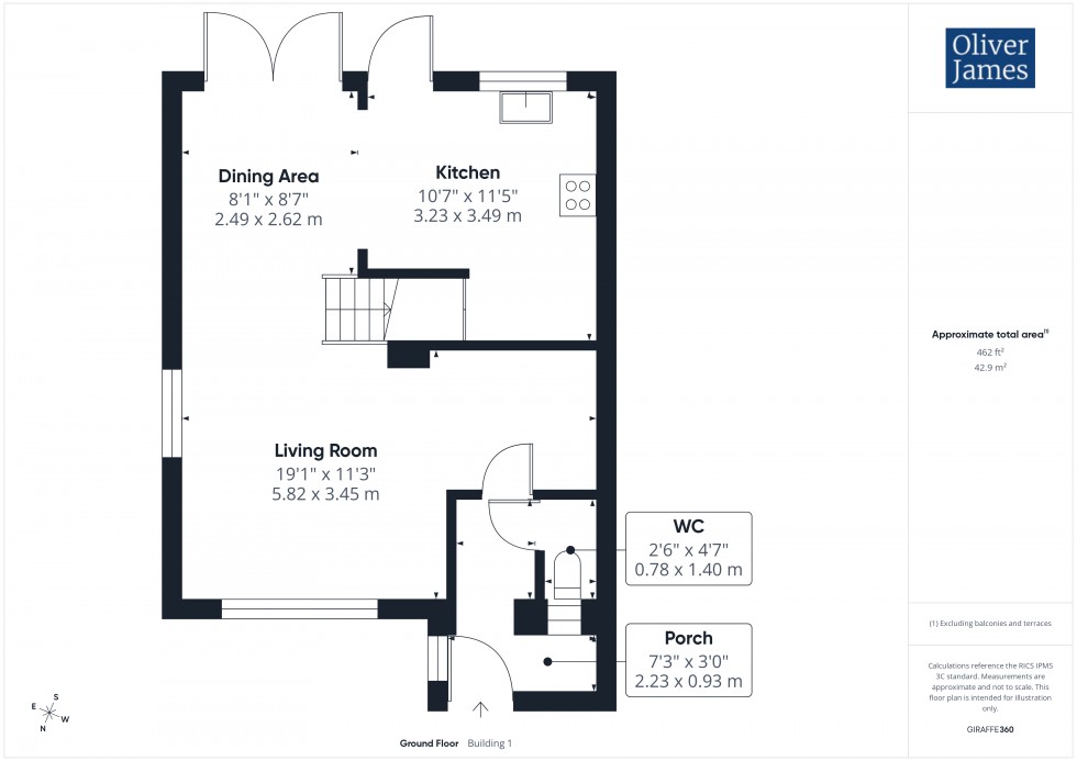 Floorplan for Drake Close, Hartford, PE29