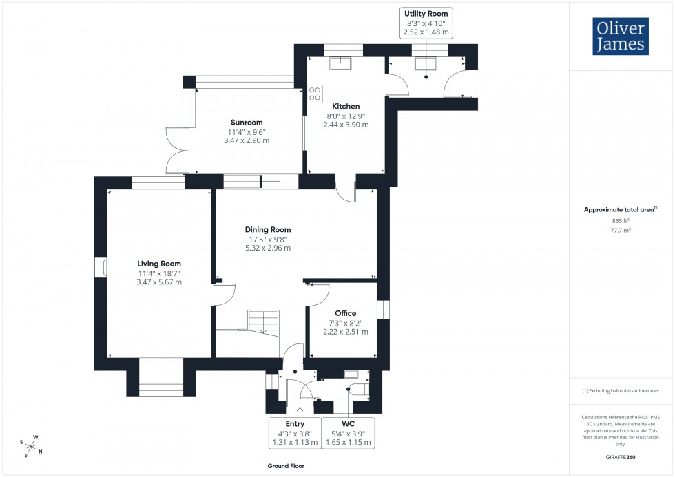 Floorplan for Barn Close, Hartford, PE29