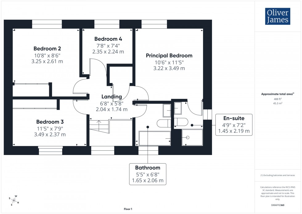 Floorplan for Barn Close, Hartford, PE29