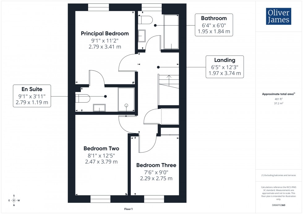 Floorplan for Blaine Road, Alconbury Weald, PE28