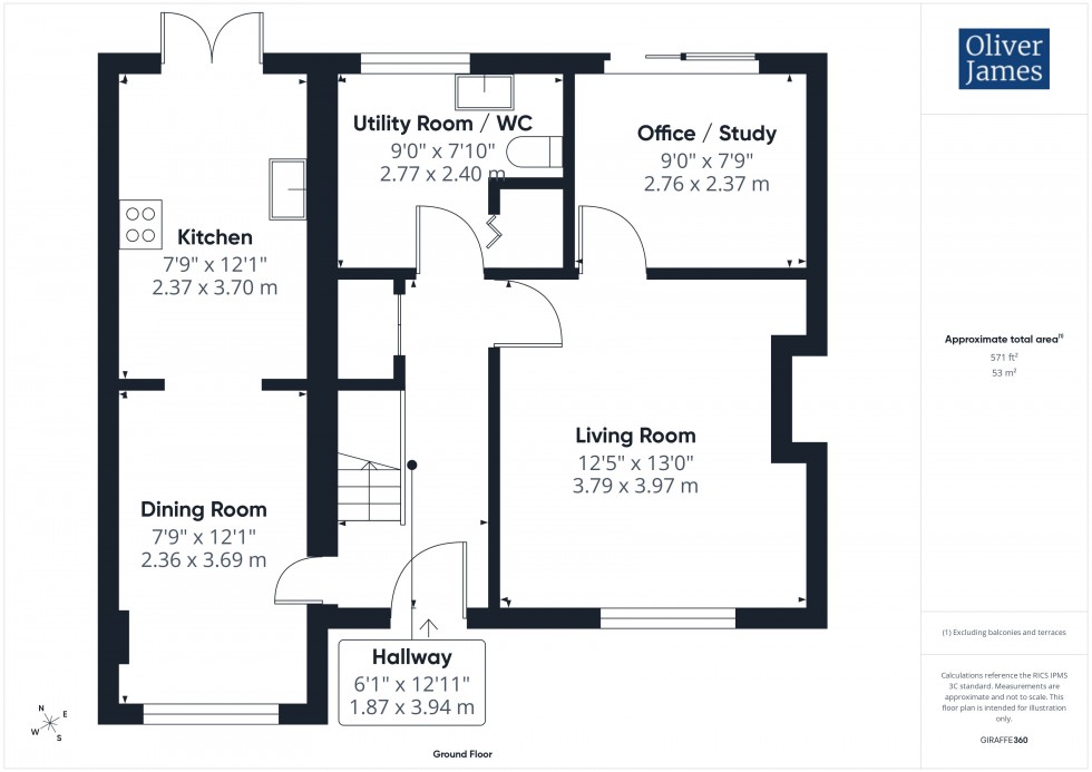 Floorplan for Stuart Close, Godmanchester, PE29