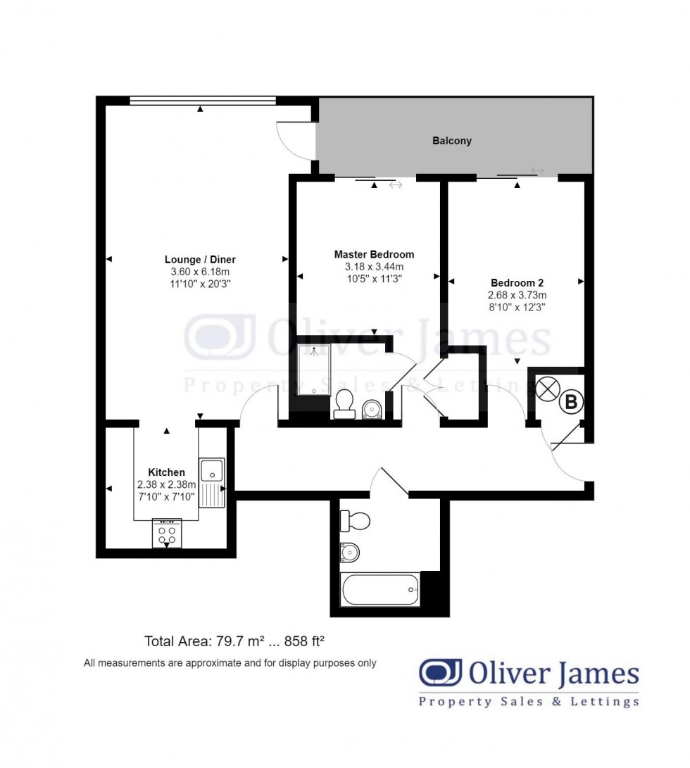 Floorplan for Hammonds Drive, Fengate, Peterborough