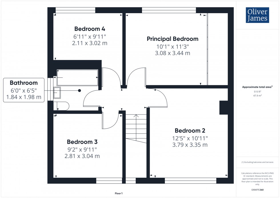 Floorplan for Oaklands Avenue, Wistow, PE28