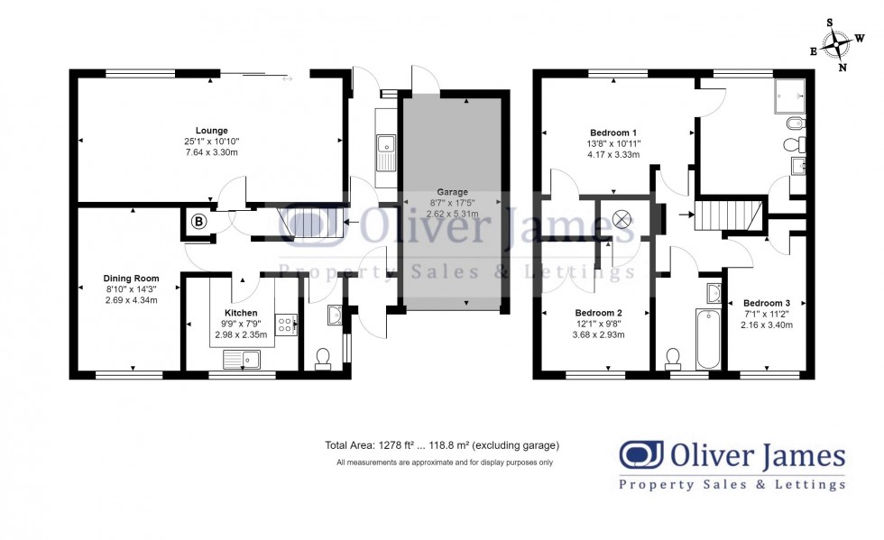 Floorplan for Home Farm Road, Houghton, Huntingdon