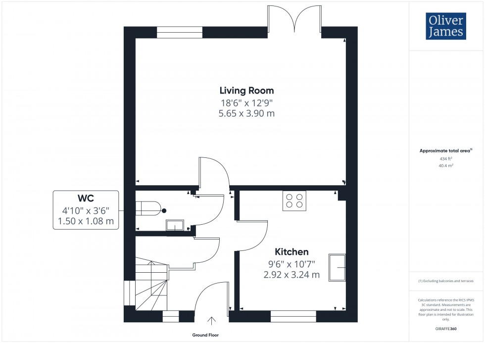 Floorplan for Bowland Close, Sawtry, PE28