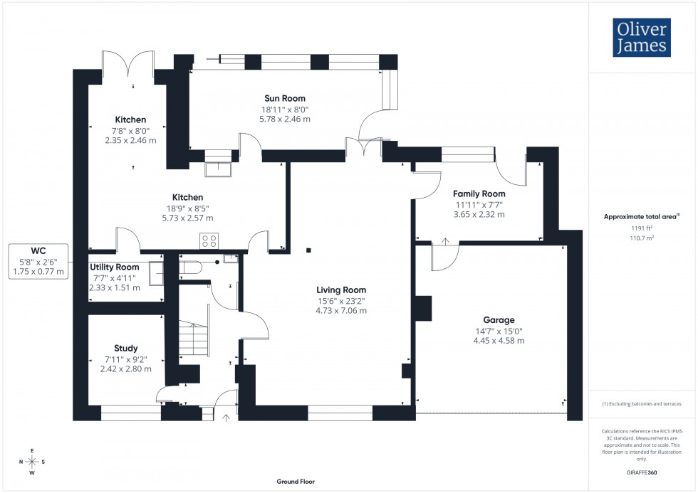 Floorplan for The Lanes, Over, CB24