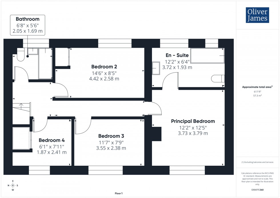 Floorplan for The Lanes, Over, CB24