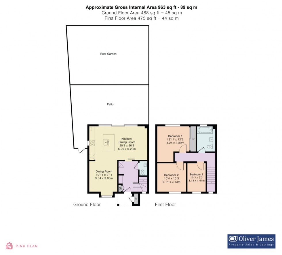 Floorplan for Fen Lane, Sawtry, PE28