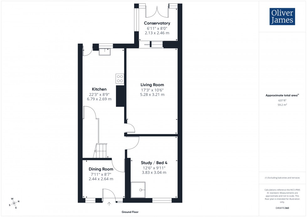 Floorplan for Elm Close, Huntingdon, PE29