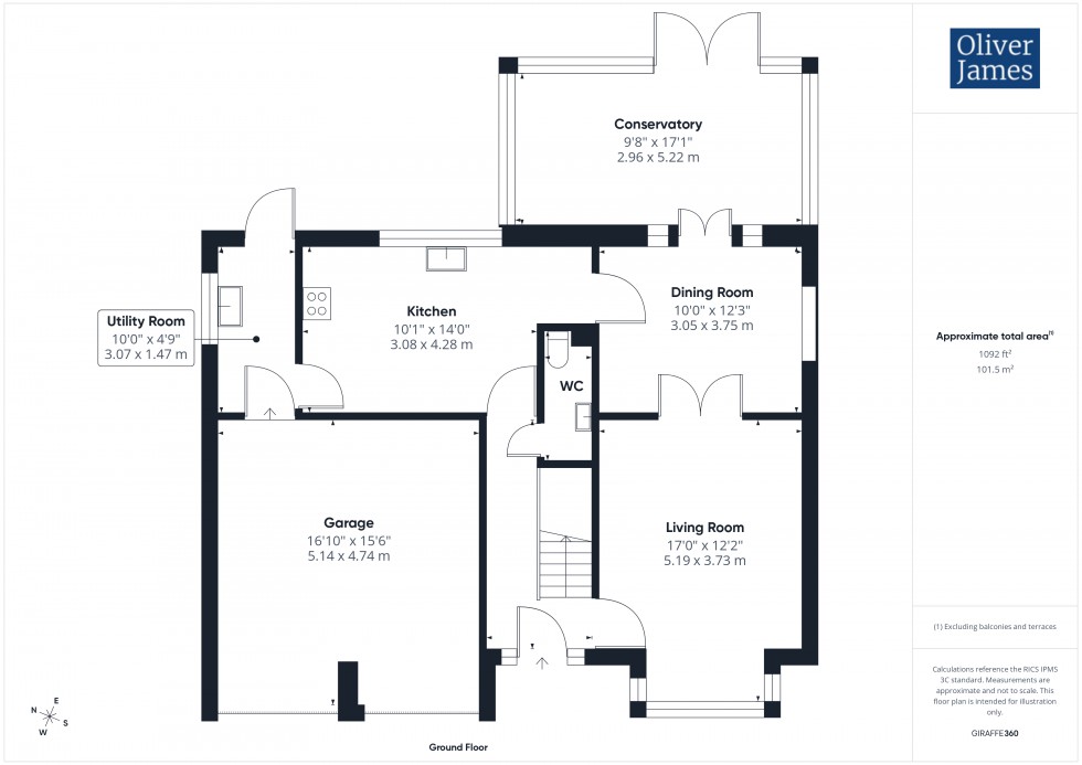 Floorplan for Hobby Close, Hartford, PE29