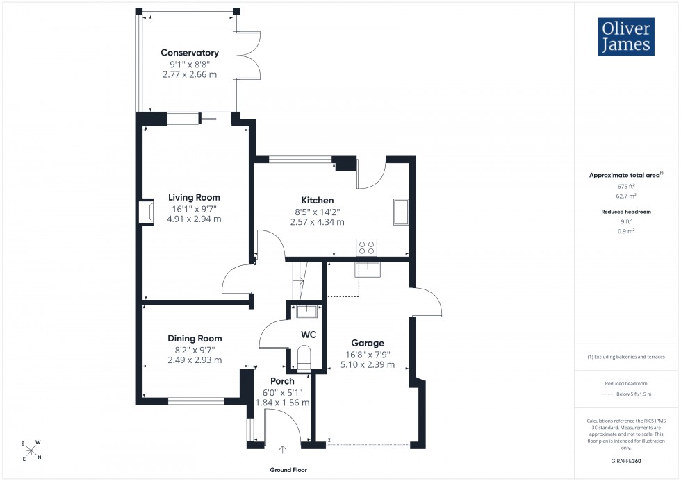 Floorplan for Burnett Way, Hartford, PE29