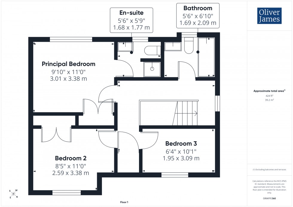 Floorplan for Burnett Way, Hartford, PE29