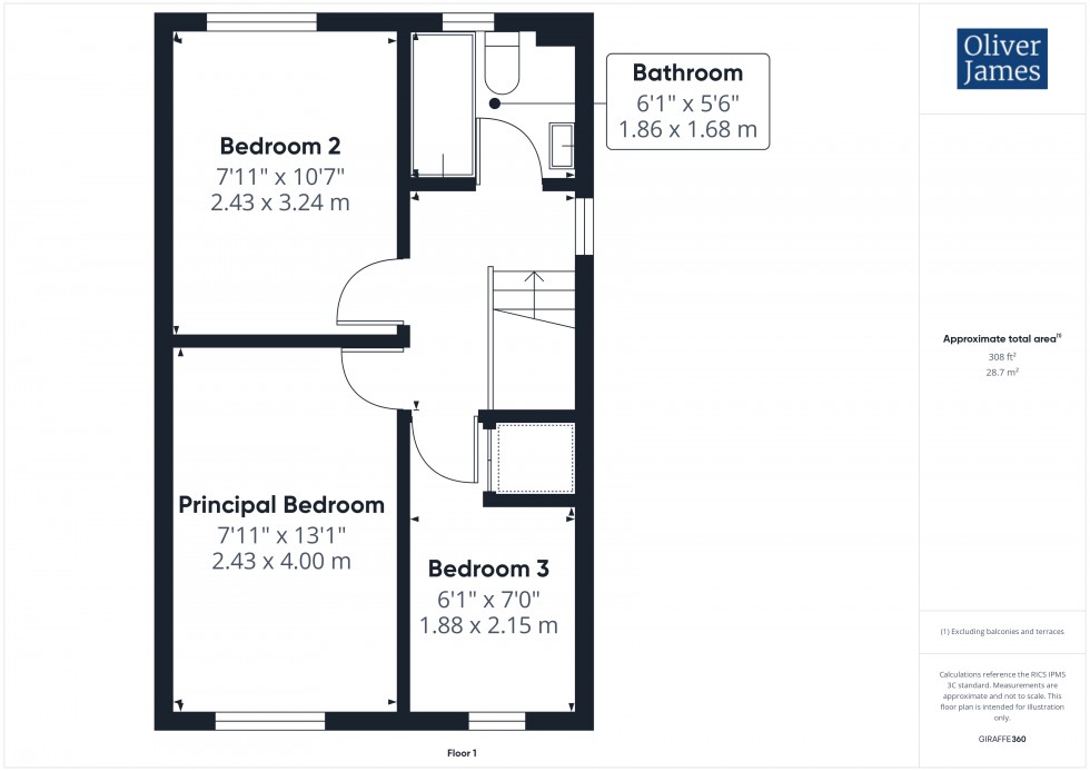 Floorplan for Alder Drive, Huntingdon, PE29
