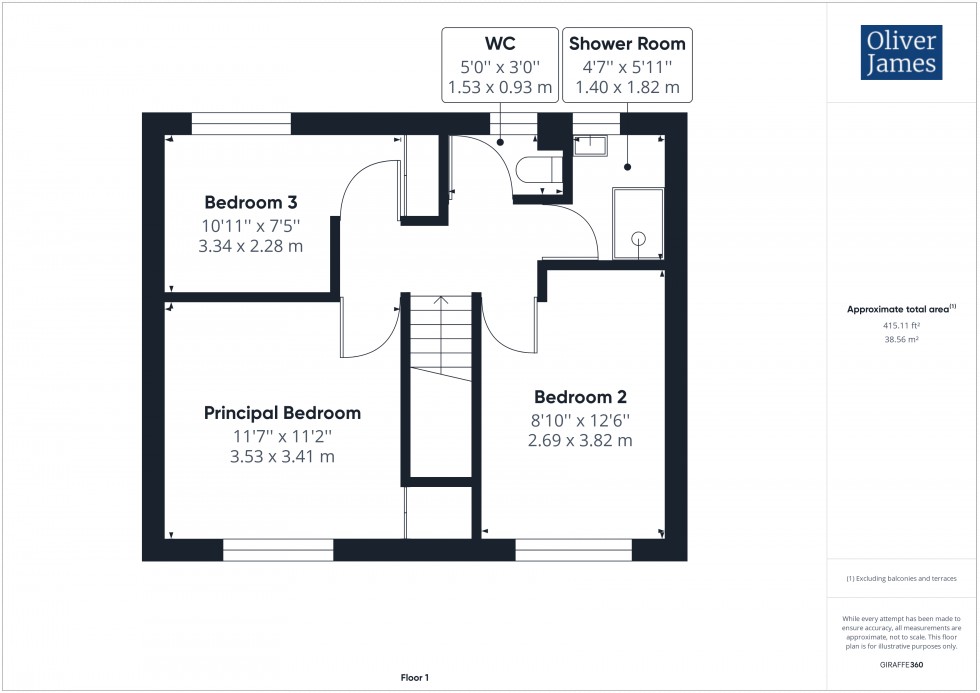 Floorplan for Surrey Road, Huntingdon, PE29