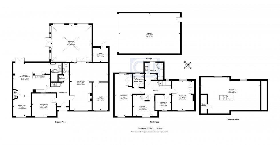 Floorplan for The Grove, Hartford, Huntingdon.