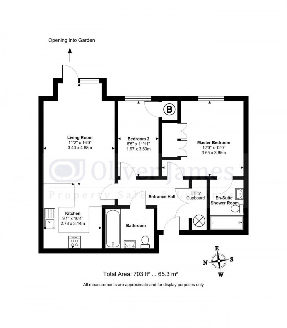 Floorplan for Brookside, Huntingdon, Cambridgeshire.