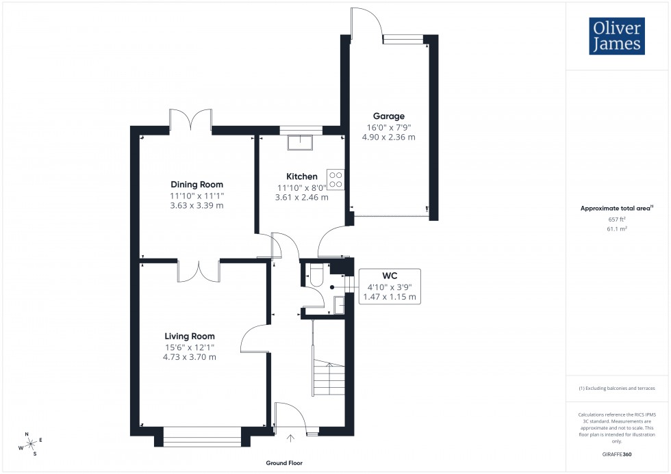 Floorplan for Elm Way, Sawtry, PE28