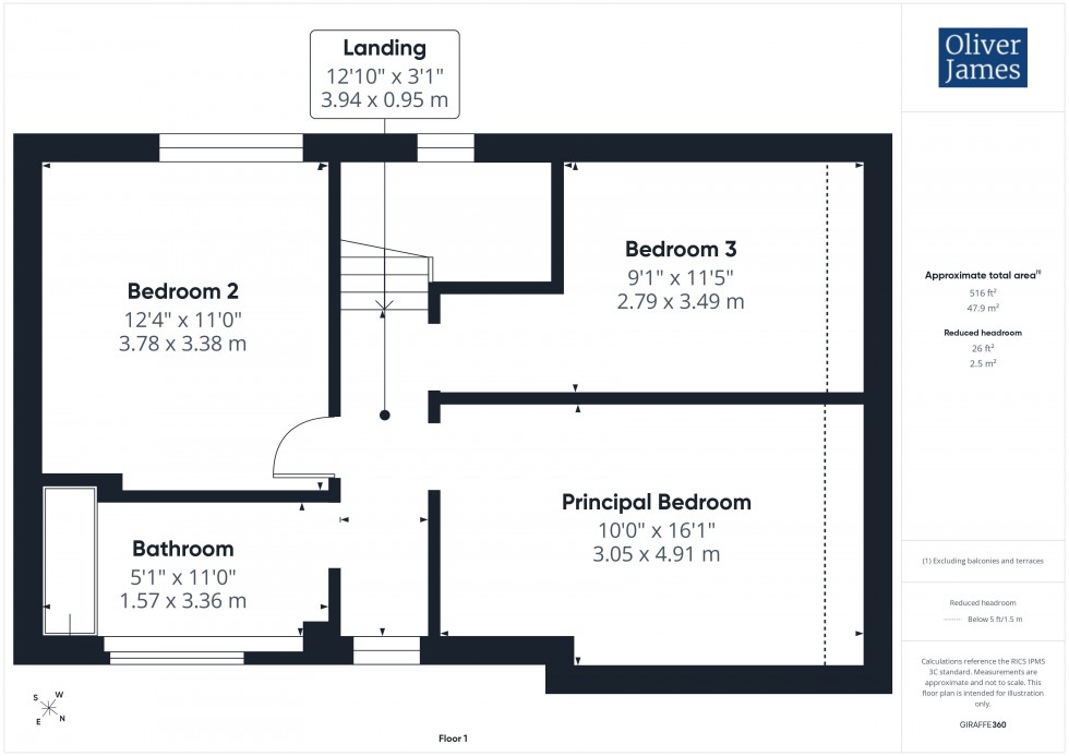 Floorplan for 12 Fen Lane, Sawtry, PE28