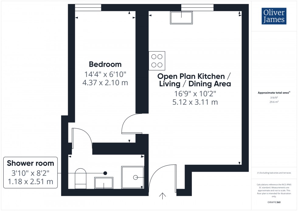Floorplan for Grammar School Walk, Huntingdon, PE29