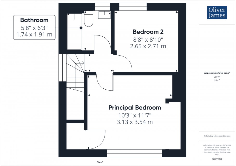 Floorplan for Coronation Avenue, Warboys, PE28