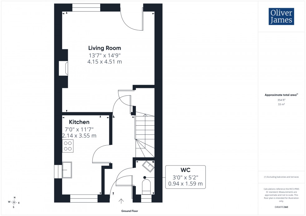Floorplan for Parker Crescent, Sawtry, PE28