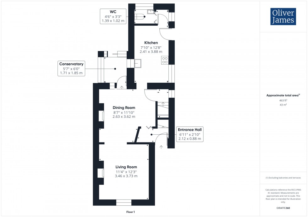 Floorplan for South Street, Huntingdon, PE29