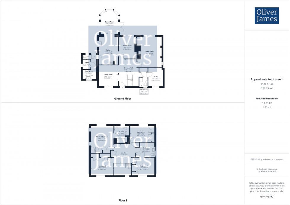 Floorplan for Vinegar Hill, Alconbury Weston, Cambridgeshire.