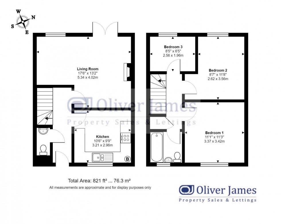 Floorplan for Williams Close, Brampton, Huntingdon